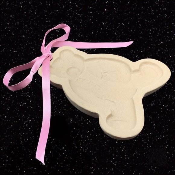 Vintage 1984 Brown Bag Cookie Art Hill Design Cookie Mold Stamp Press Teddy 5.5” - Picture 4 of 6